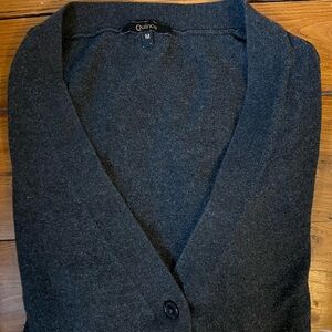 Quince Charcoal Knit Cardigan
